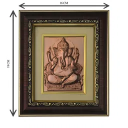 Pray Everyday Bronze & Gold-Toned Ganesh Ji Copper Wall Art-image-86
