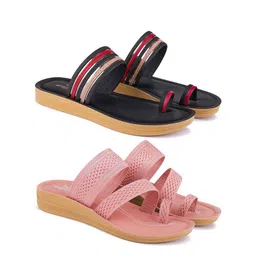 Bersache Pack of 2 Open Toe Heels-1