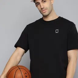 Puma Pivot Drop-Shoulder Sleeves Relaxed Fit Pure Cotton Basketball T-shirt-image-48