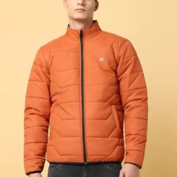 Wrangler Orange Regular Fit Quilted Jacket-picture-19