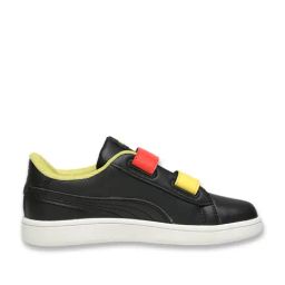 Puma Kids Unisex Black, Pele Yellow & Redmazing Smash Mittens PS Sneakers-image-17