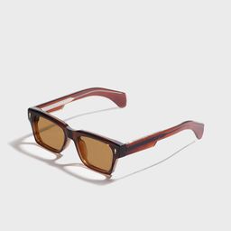 SAM & MARSHALL Unisex Rectangle Sunglasses With UV Protected Lens RANN_BROWN_2871-9