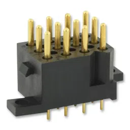 SOURIAU-SUNBANK / EATON CONNECTOR, RECTANGULAR, PLUG, 12POS, PCB, SMS12GE4J-24