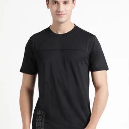 Wildcraft Black  Regular Fit Printed Sports T-Shirt-image-90
