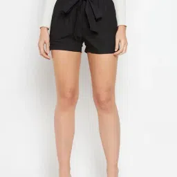 BRINNS Black Cotton Shorts-image-22