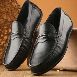 San Frissco Men's Black Formal Loafers-picture-13
