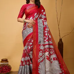 Mitera Ethnic Motifs Zari Art Silk Banarasi Saree-image-87