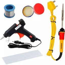 Fadman 5 In 1 Soldering Iron Kit Copper, Iron & Nickle Corded 25 W with Solder Wire, Glue Gun-17