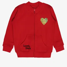 Bodycare Kids Girls Fleece Tailored Jacket with Patchwork-image-81