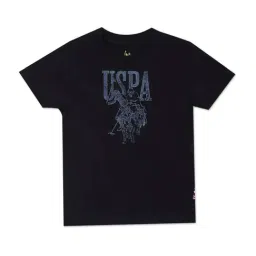 U.S. Polo Assn. Kids Blue Cotton Printed T-Shirt-picture-7