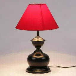 Tucasa NTU-57 B-22 Table Lamp with Metal Base (Red) image 2