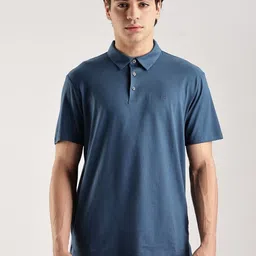 Calvin Klein Jeans Polo Collar Short Sleeves Pure Cotton Casual T-shirt-image-15