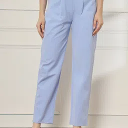 FITHUB Women High-Rise Pleated Trousers-image-93