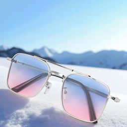 Provogue Unisex Blue Lens & Silver-Toned Square Sunglasses with-image-2