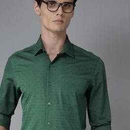 Arrow Self Design Geometric Original Slim Fit Pure Cotton Formal Shirt-image-22