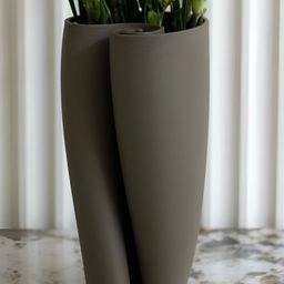curiocasa Bond Grey Textured Ceramic Flower Vase-image-18