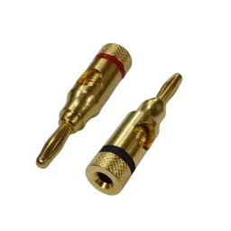 SETMI INDIA Banana Pin 107 Screw Terminal Set Gold Plated 4 mm Male, Red & Black Ring-30