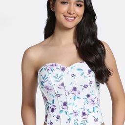 Zivame Floral Printed Strapless Corset-image-130