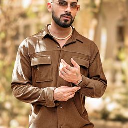 Maniac Men Comfort Spread Collar Solid Oversized Casual Shirt-image-27