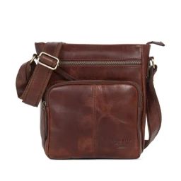 Teakwood Leathers Brown Leather Medium Messenger Bag-35