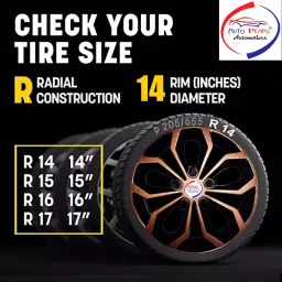 Auto Pearl Co67 14 in 35.56 cm (14 Inch) ch PPress Type Wheel Cap Hubcap with Retention Ring Glossy Black Wheel Cover for Tata Vista (Set of 4)-image-40