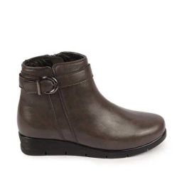 Fausto Women's Dark Brown Wedge Boots-image-99