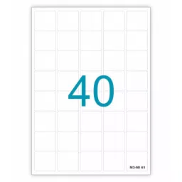Sticker Bazaar M3 Inkjet/Laser Labels A4 Size White, MI 61 (100 Sheet)-28