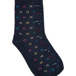 Richard Parker by Pantaloons Navy Blue Printed Socks - Pack of 3-image-13