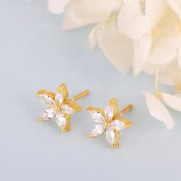 GIVA 92.5 Sterling Silver Lily Stud for Women-image-40