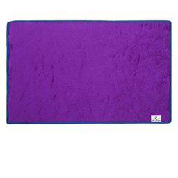 Kuber Industries Set Of 2 Purple & Blue Solid Shaggy Microfiber Anti-Skid Rectangular Doormat image 2