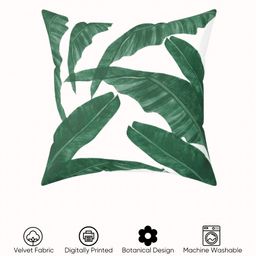 LUSHLYF Our Lady Beetle White & Green Floral Velvet Square Cushion Covers-69