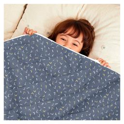 Divine Casa Microfiber Comforter Blanket For Toddler Upto 4 Years - White & Blue-14