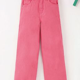 Ed-a-Mamma Sustainable Cotton Woven Full Length Solid Color Wide Leg Pants - Pink-image-12
