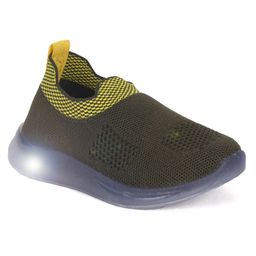 Lil Lollipop Slip On Shoes With LED Light - Bottle Green-image-85