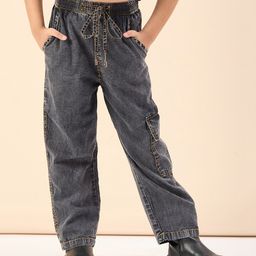 stylobug Stylo Bug Cotton Solid Cargo Pants - Black-picture-46