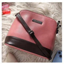 VISMIINTREND Shoulder Bag for Women, Girls Stylish Sling Crossbody Bag for Travel, Office & Reguler Use Pu Leather Handbag with Adjustable Strap - Pink-picture-6