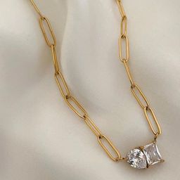 JEWILLEY Gold-Plated Geometric Shaped Statement Necklace-53