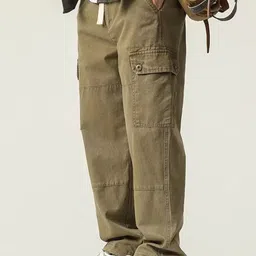 StyleCast Men Loose Fit Cargos Trousers-image-57