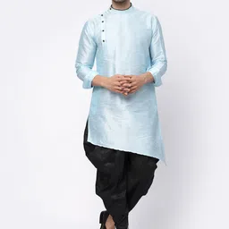 TS LIFESTYLE Men Regular Dupion Silk Kurta with Dhoti Pants-image-93