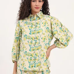 BAESD Floral Printed Shirts, Shorts & Top Co-Ord Set-image-15