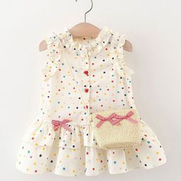 LULU & SKY Polka Dot Print Drop-Waist Dress-image-74