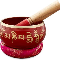 TIBETAN SINGING BOWL 3 INCH RED COLOUR FOR MEDITATION MUSIC INSTRUEMENT Singing Bowl-27
