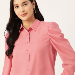 DressBerry Puff Sleeve Shirt Style Top-image-38