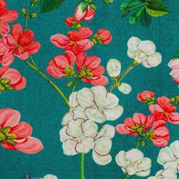 SEJ by Nisha Gupta Green Set of 6 Floral Print Table Mats image 3