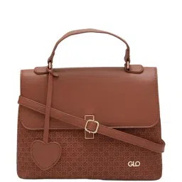 Globus Tan Textured Medium Handbag-19