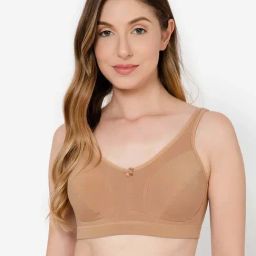 Clovia Beige Cotton Beginner's Bra-11