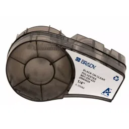 BRADY Continuous Label Roll Cartridge 1/4 inch 21 ft Clear, 20XW75-69