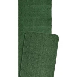 Saral Home 2-Pcs Green Anti-Skid Floor Runner&Doormat-24