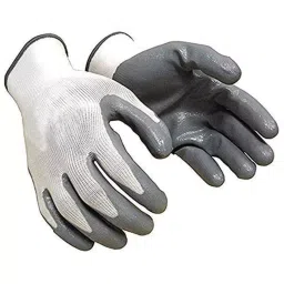 Safe Cure Cut Resistance Nitrile, Nylon Safety Hand Gloves White & Grey For Metal Sheet-picture-29