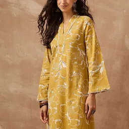 Anouk Women Floral Printed Daily Cotton Straight Kurta-picture-8